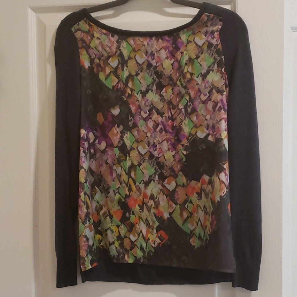 Trouve mixed media sweater